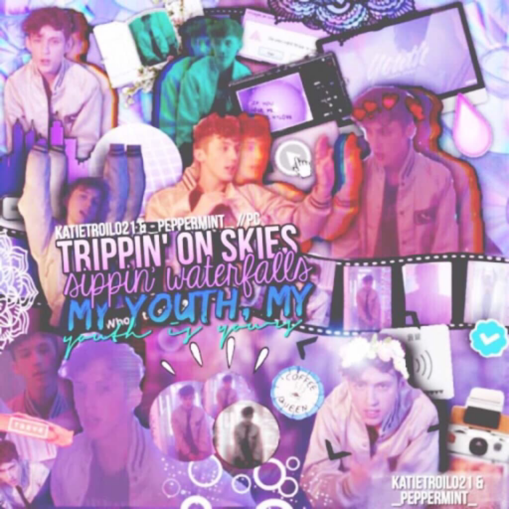 collab with the wonderful fantastic _PepperMint_!!💜✈️ I had a TON of fun doing this!!💓 love you guys, this concludes my Troye theme!!😭☺️💕
