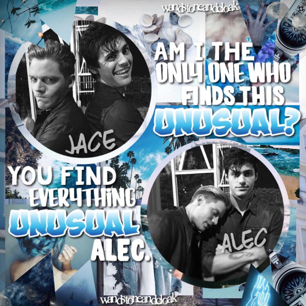 💎click!:💎
jalec! 💙 the recent episode was SO good!! i dont ship jalec but their friendship is wonderful!! 
aotp : climon or clace
aotd : claceee for sure!! ✨