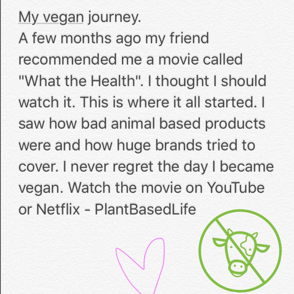 Vegan 🌱 (Tap)
Watch the movie to see for yourself..