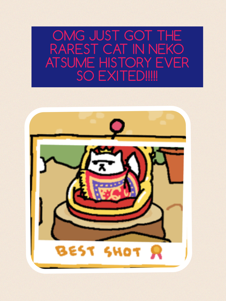 OMG JUST GOT THE RAREST CAT IN NEKO ATSUME HISTORY EVER SO EXITED!!!!!