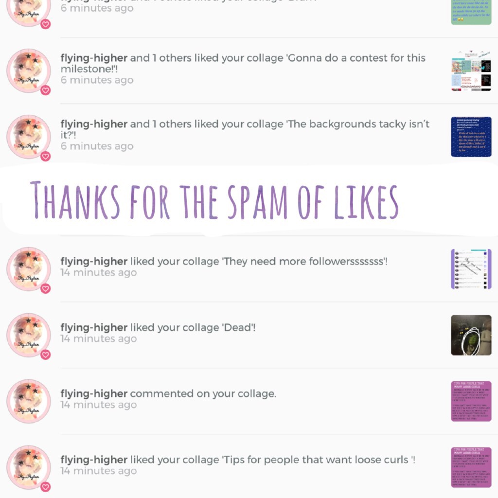 Thanks for the spam of likes