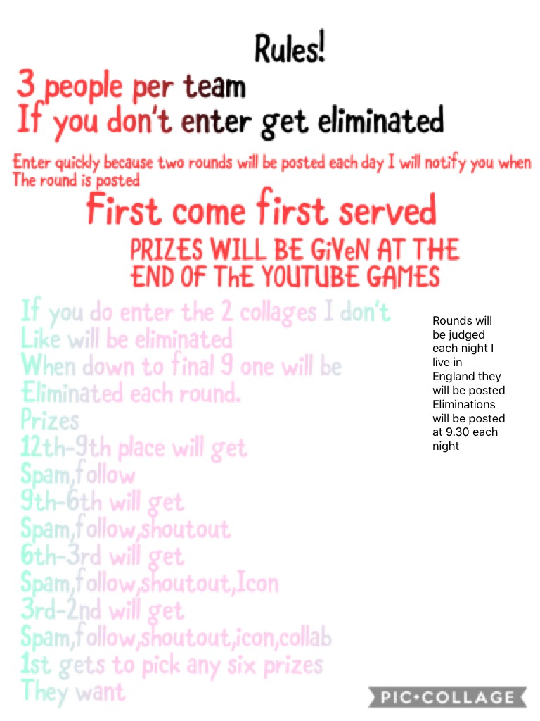 Enter the YouTube games
Rules please read all everyone will get a prize good luck