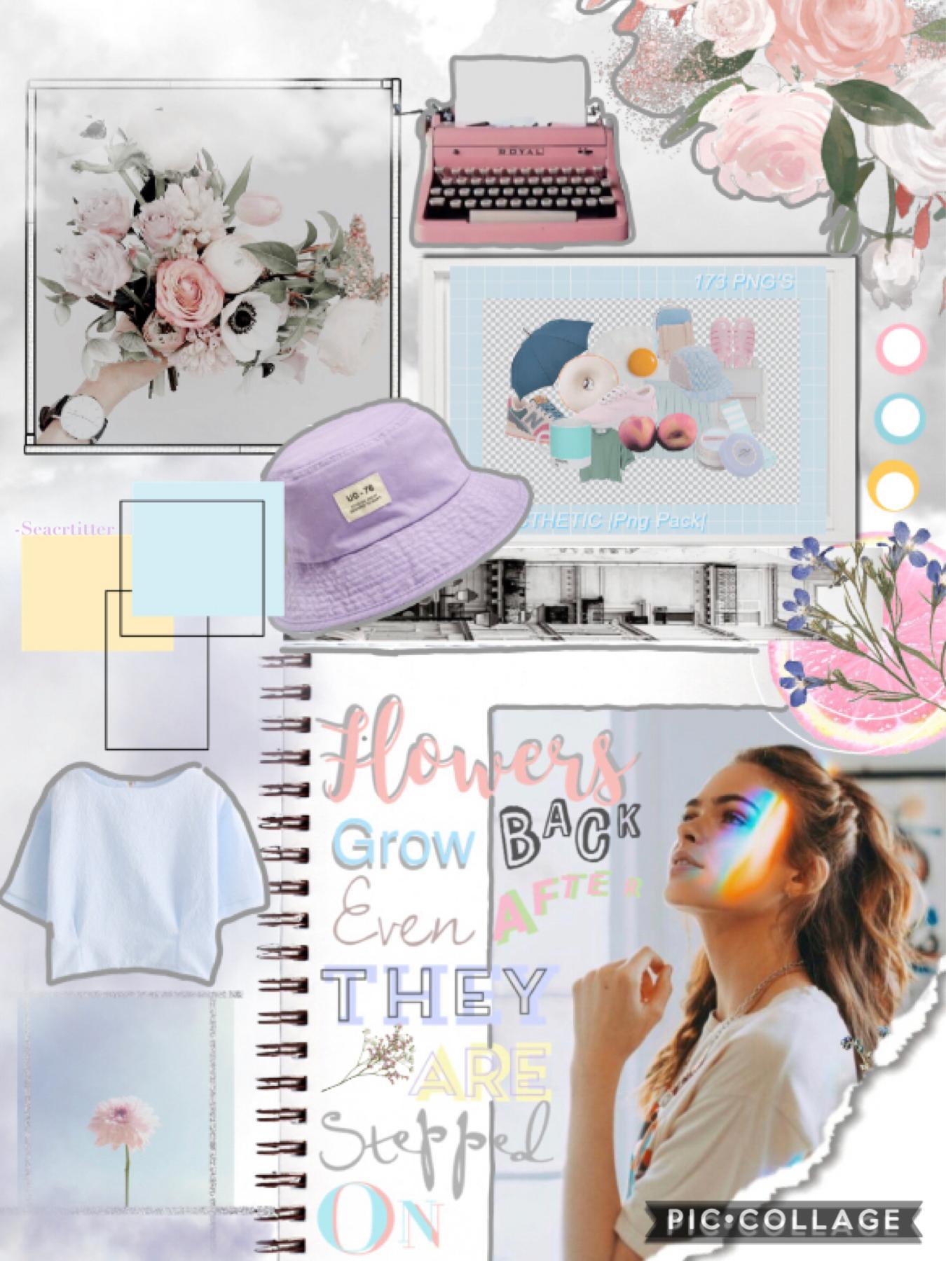 🌸tap me!🌸
I have mixed opinions on this collage, at one point I literally hated it, but I was able to get an honest opinion from a friend, so I guess here it is??? I dunno I feel like it’s not my best work, but I like the colours?🥴