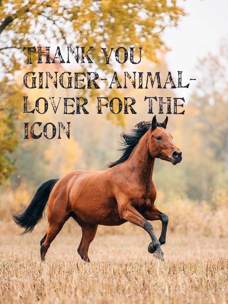 Thank you ginger-animal-lover for the icon