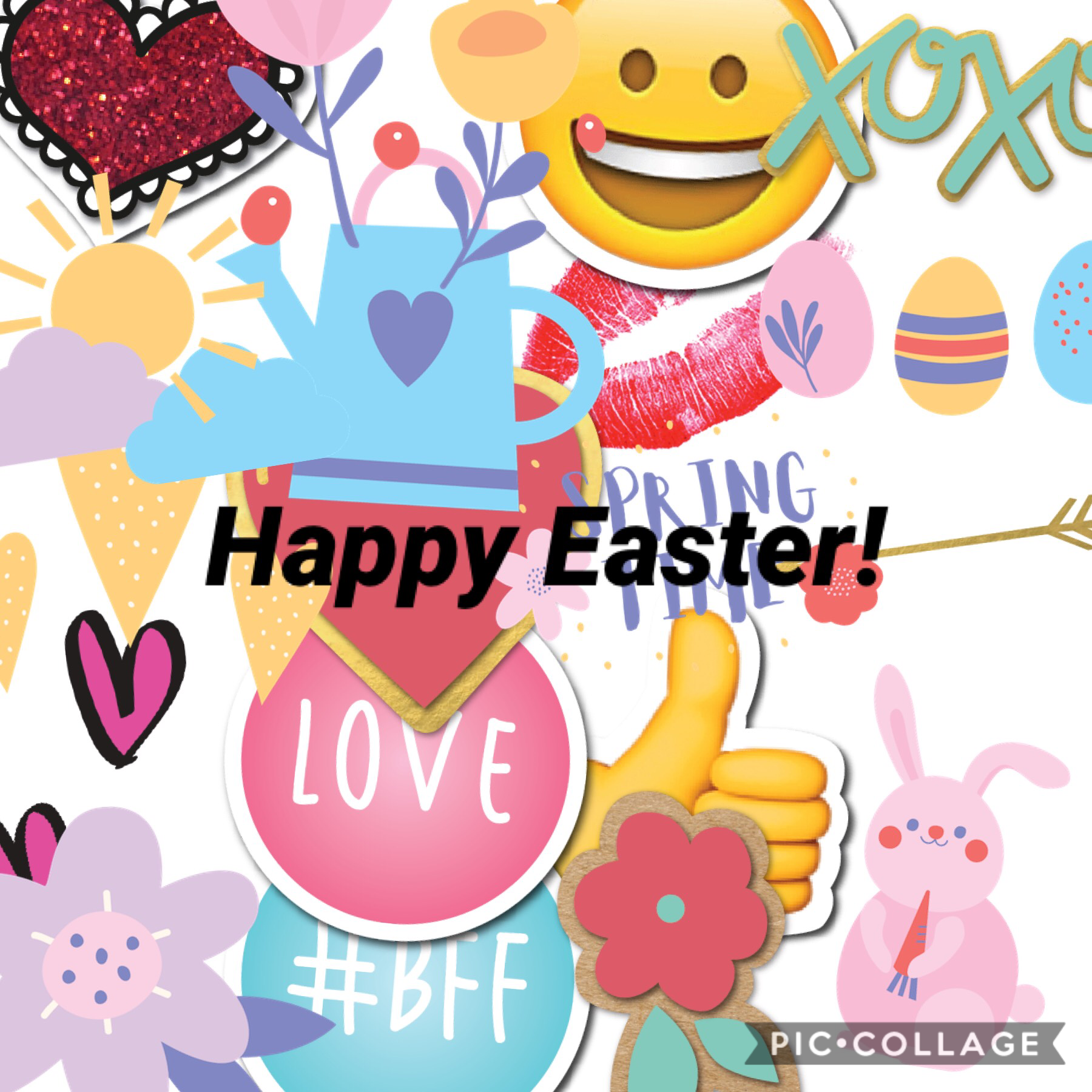 Happy Easter for all!

Its Sticker-Time in Pic Collage:

Here is a quest;
Make a Collage with cool Stickers in the Easter-Stile and send me that!

The Action Beginns on the Eastersunday, the 21st April 2019 and ends on Eastermonday, the 22nd April 2019!

