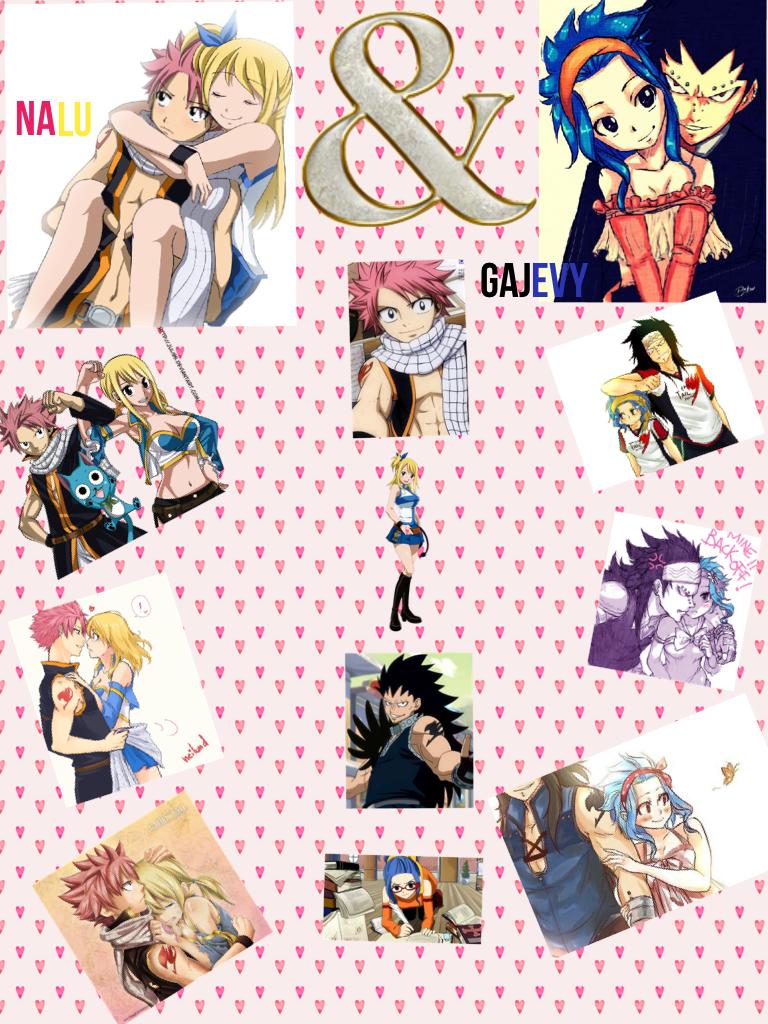 My two favorite Fairy Tail ships! NaLu and Gajevy!