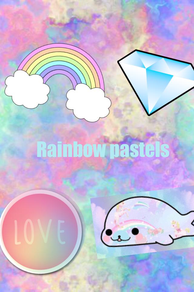 Rainbow pastels  sorry I haven't been on pic collage and posted much
