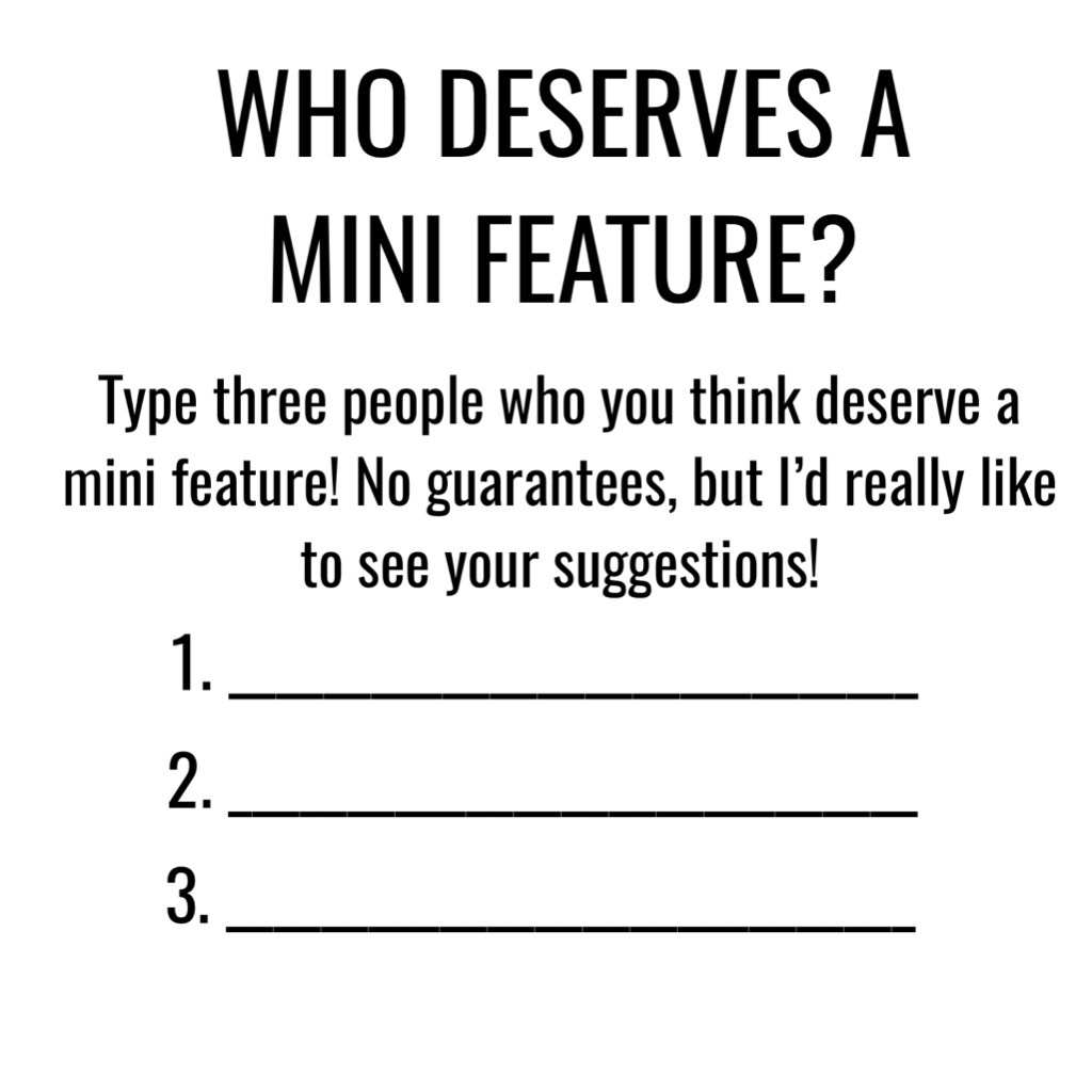 Please fill out this form! It’ll really help me find talented collagers to feature 😊
QOTD: (yes, I decided to do a QOTD hehe) do you have any pets?
AOTD: no, but I wish I did! 😂 