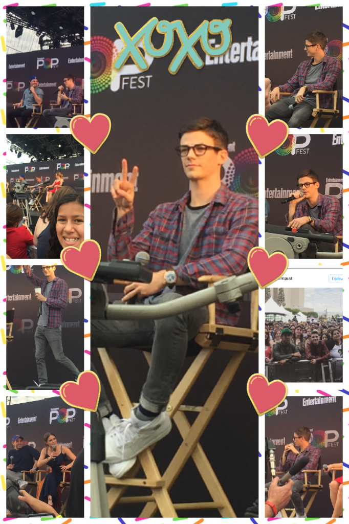 OMG!!! Yesterday I saw Grant Gustin and all the other CW superheroes at the Pop Fest by Entertainment Weekly!! Best Day EVER!!!!⚡️⚡️❤️❤️⚡️⚡️❤️❤️