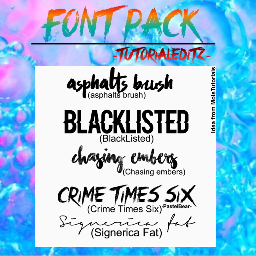 So if you're wondering which fonts I use here they are😊