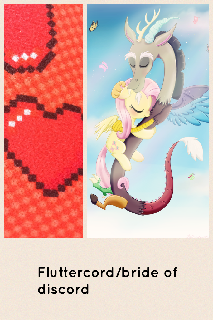 Fluttercord/bride of discord
I have been watching episodes including fluttercord.I ship it.REALLY cute couple!