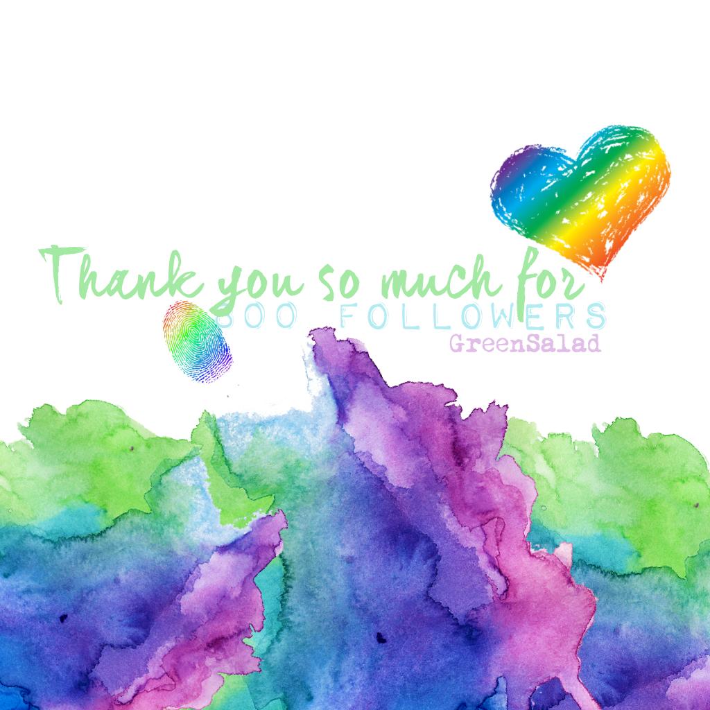Yup... rainbow. That's what I resorted to. I think I'll do a different theme of thank yous for after 1K. But 800?! SO CLOSE TO 1K!!!!! THANK YOU GUYSSSSS