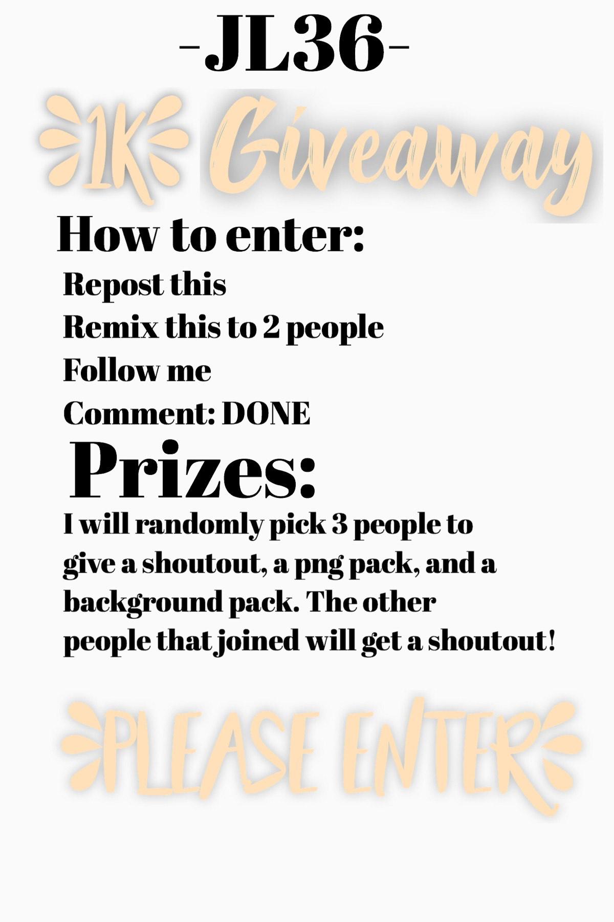 My giveaway! Please enter!