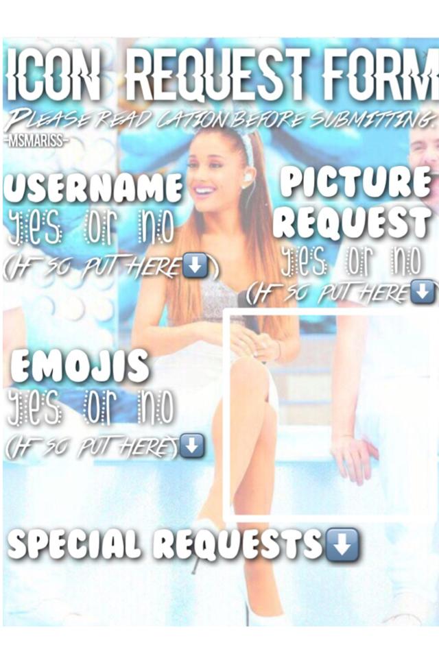 ❄️✨IMPORTANT TAP HERE✨❄️

I will only be doing about 5 or 3 for now, but I will do more very soon.🌸💜 I can't guarantee everyone will get an icon.🙇🏻✨ Please submit the form correctly in the remixes.❄️🙌