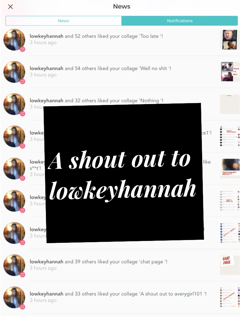 A shout out to lowkeyhannah 