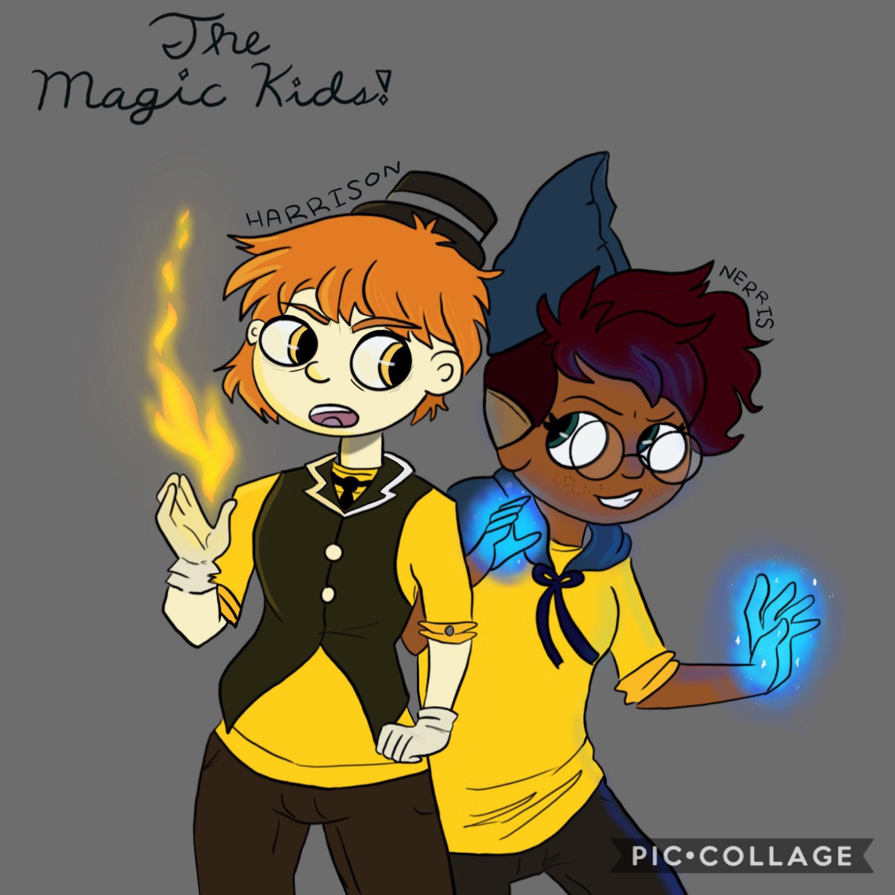 hey y’all my best friend lei (she used to run this account with me lol) remade and colored my magic kids drawing!!! it’s so awesome ahjsksksksk