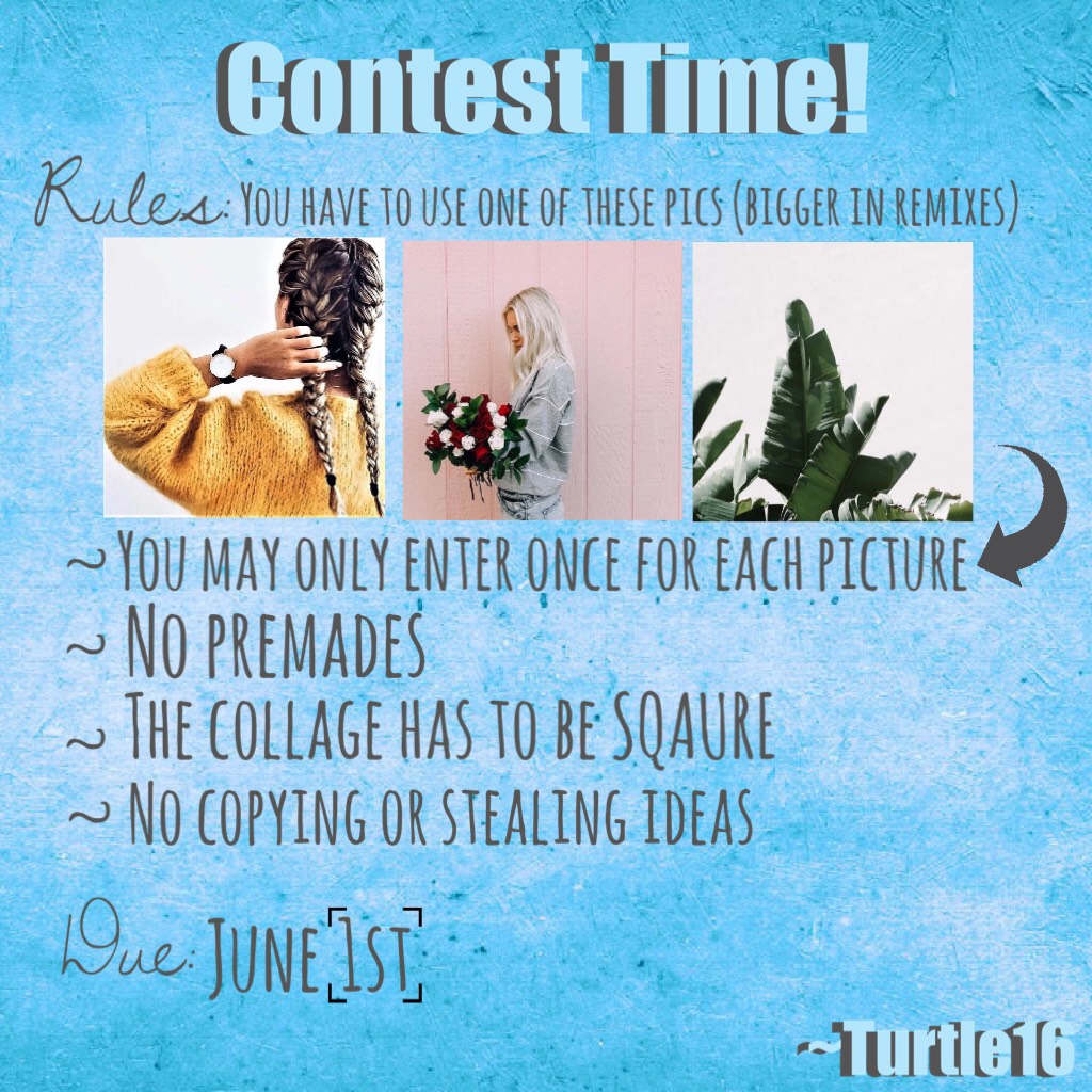 Due June 1st! Plz enter and have fun!