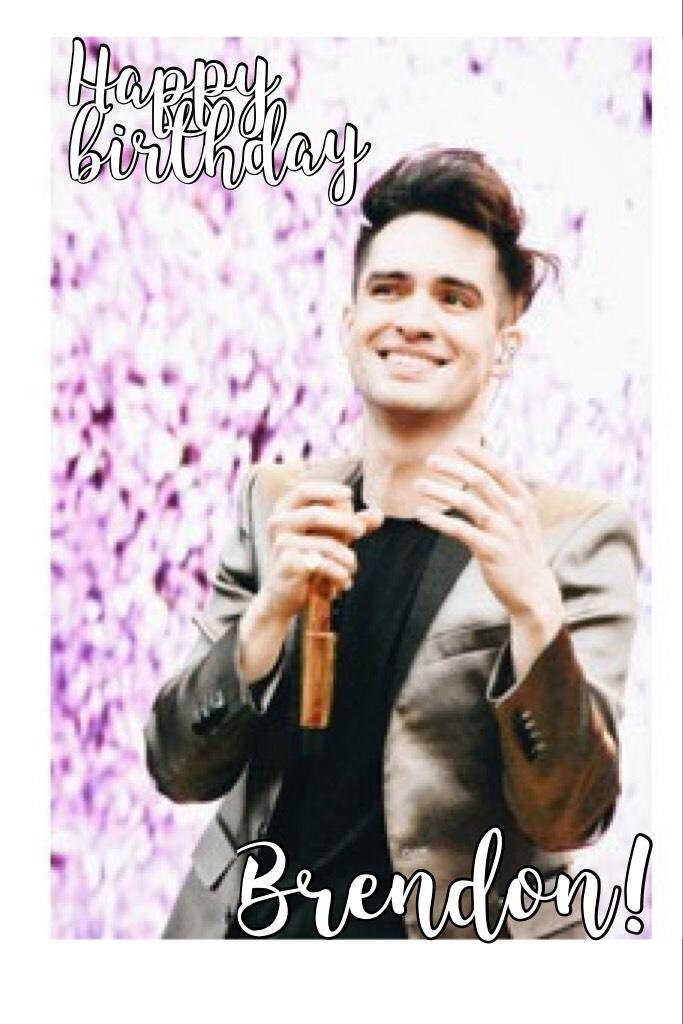 Tap
I know this is a bit late and it's simple but i forgot to post one for my forehead god. Happy 30th Brendon Urie!! (Also will post one for Gerard and Patrick 😉)
