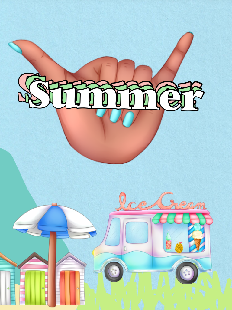Created with all retro summer stickers. Made my own background.....it's kinda horrible 