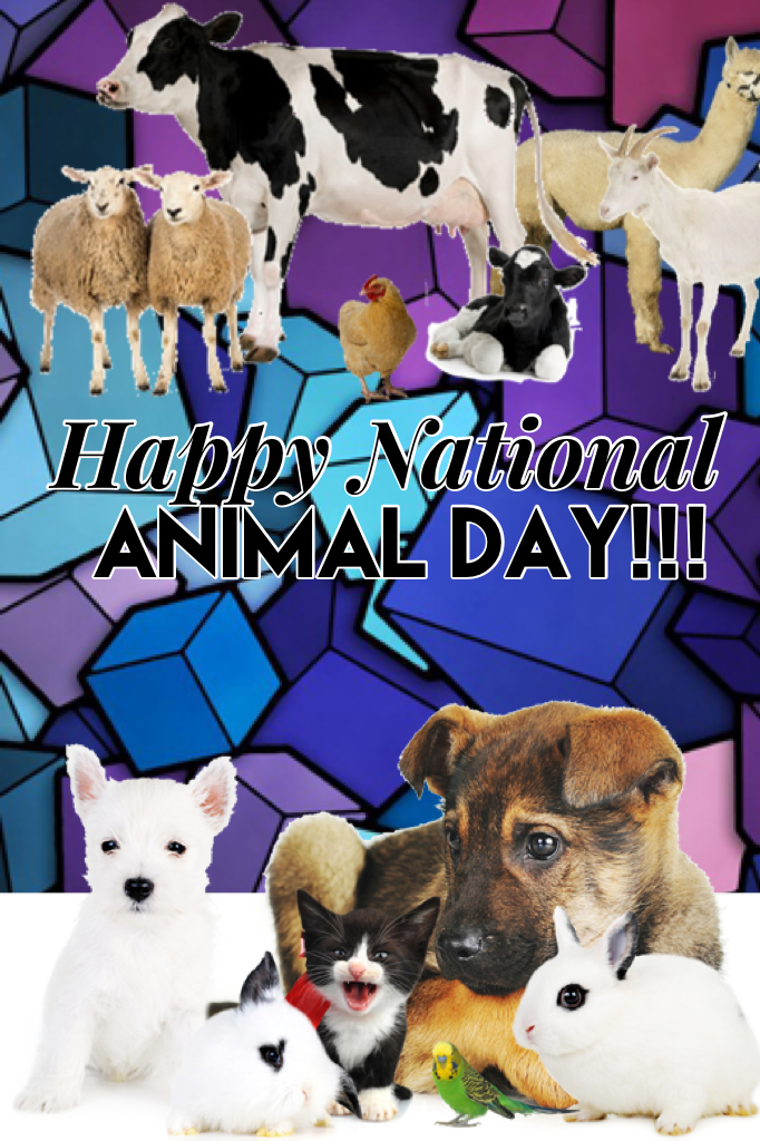 It's National Animal Day!!!
I challenge you to make something similar to this! I know this isn't a quote, but I thought it was cool that it's National Animal Day!!