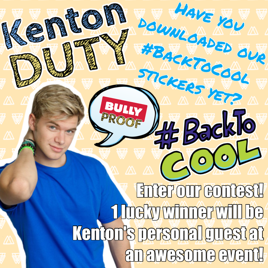 Have you downloaded our #BackToCool #stickers yet? Don't forget to enter our contest! 1 lucky winner will be Kenton's personal guest at an awesome event!