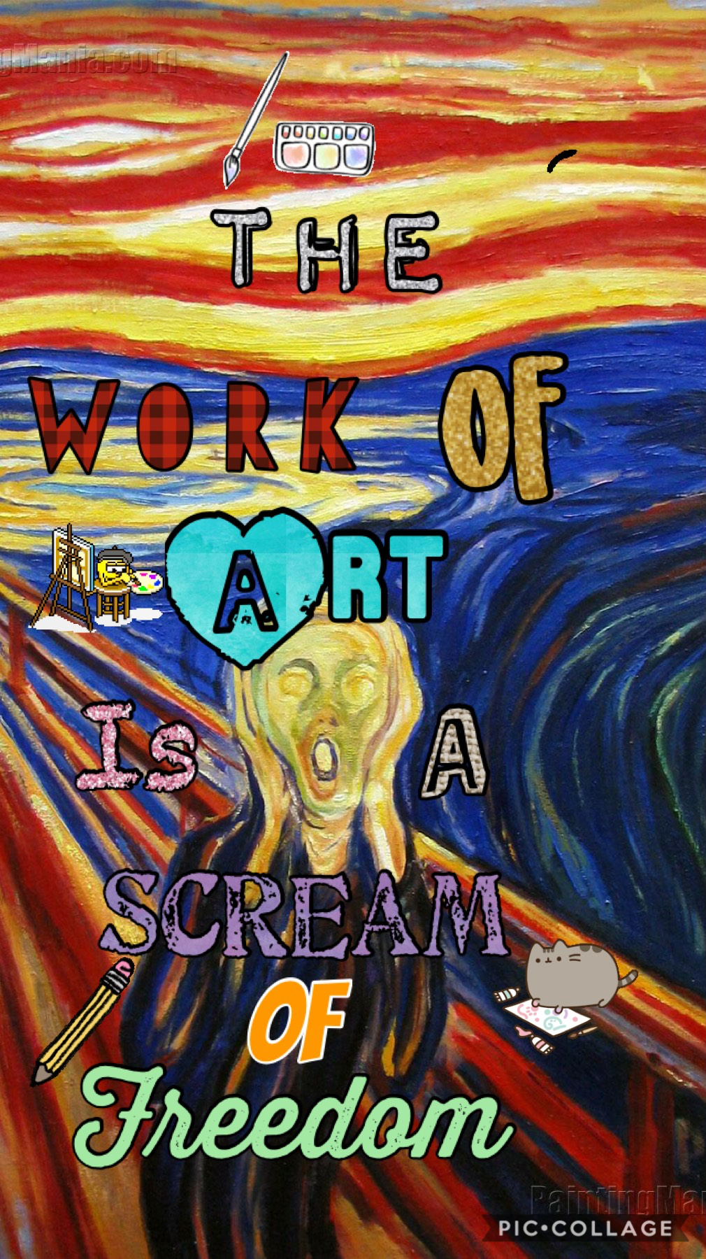 The work of art is a scream of freedom 