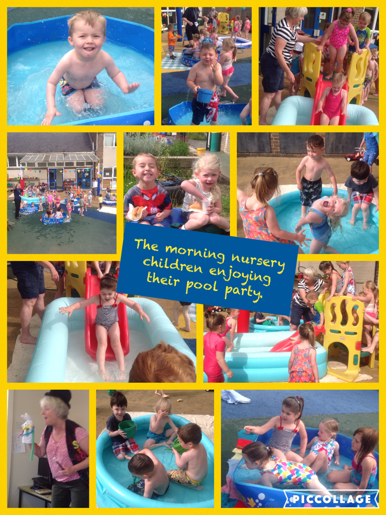The morning nursery children enjoying their pool party. #piccollage
