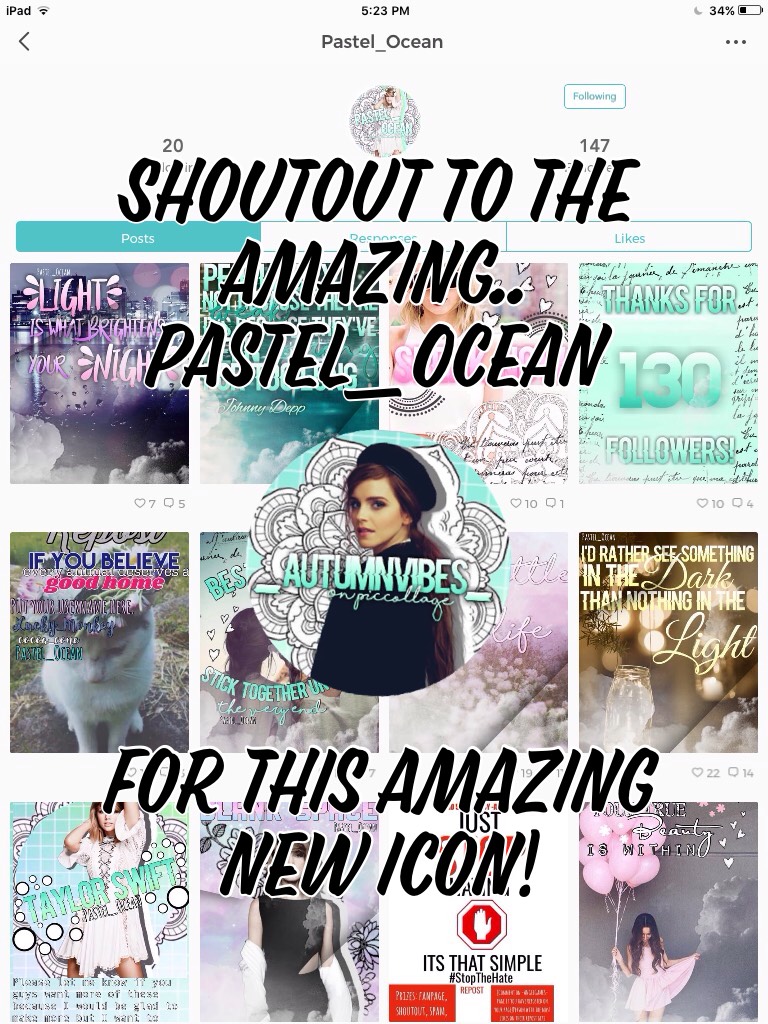 Shoutout to Pastel_Ocean! You rock! Go follow her right now!