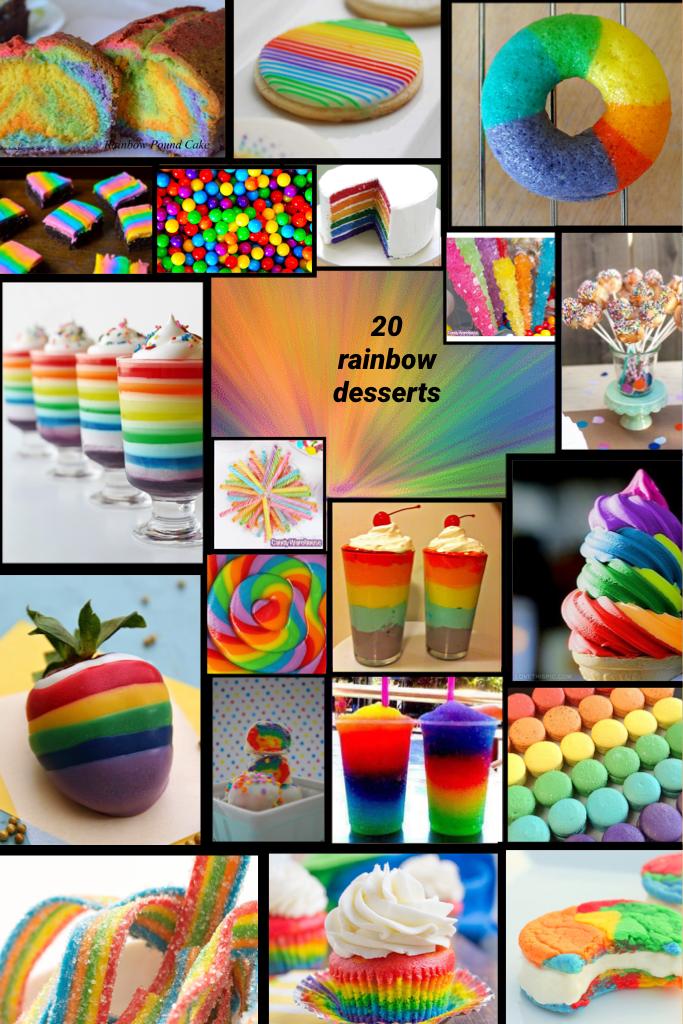 20 rainbow desserts