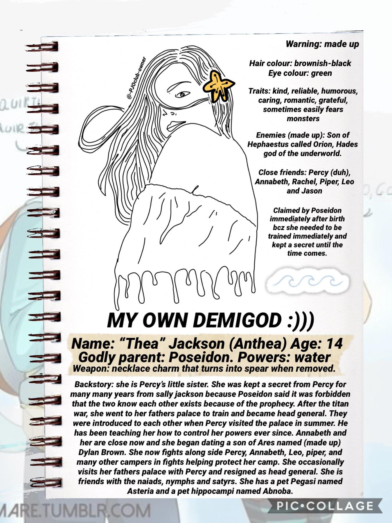 Ayeeee my own demigod :) QOTD: should I make this account for everyone to post their own demigods too?