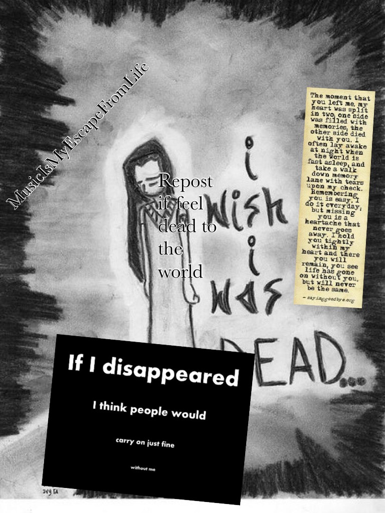 Repost if feel dead to the world