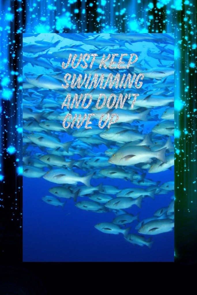 Just keep swimming and don't give up 