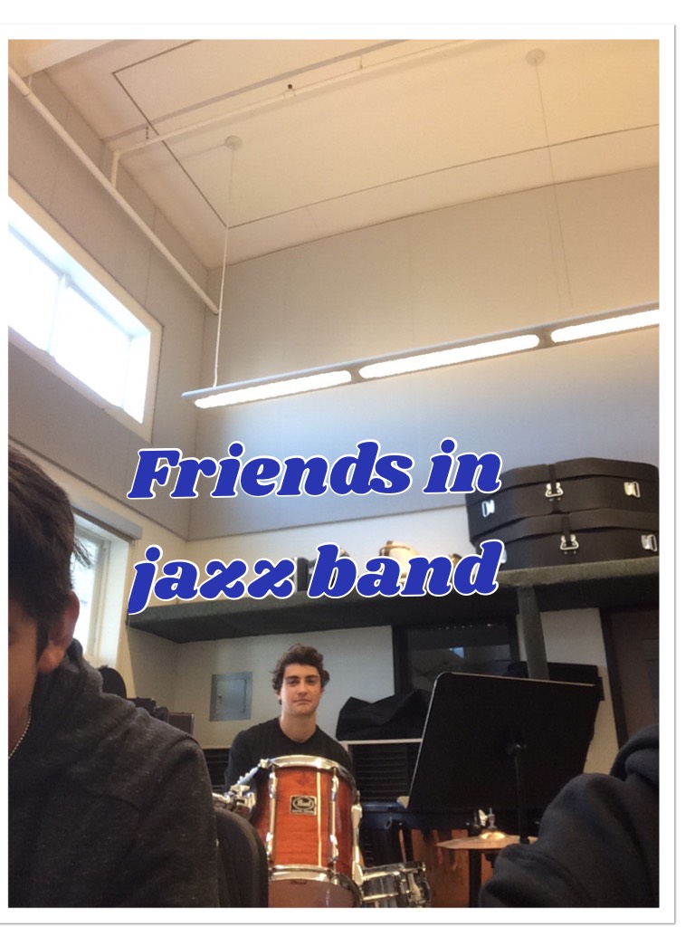 Friends in jazz band 