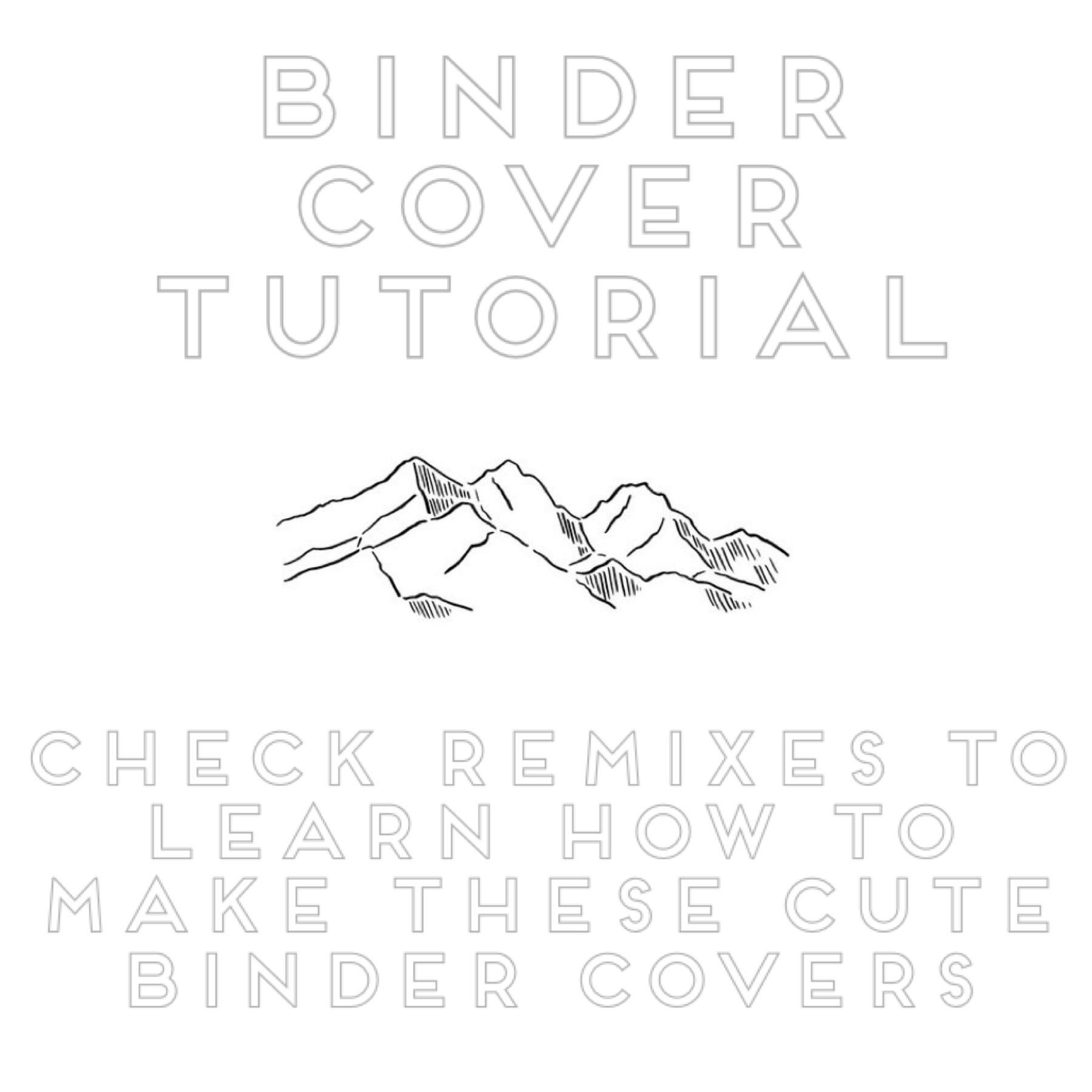 Binder Cover Tutorial