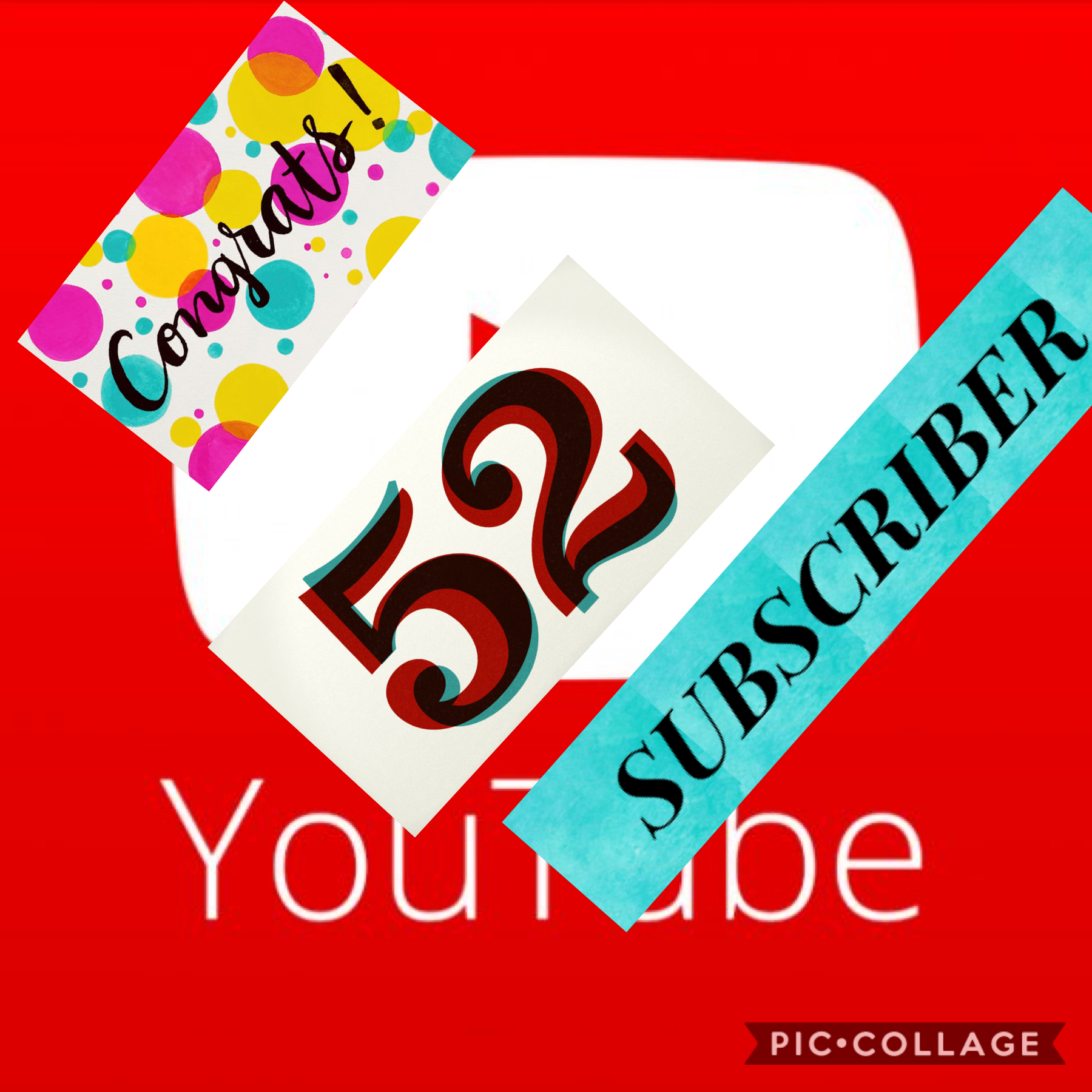 I have 52 subscribers on YouTube!! Ik it’s less.... but I just started YouTube!!!!💜💜💜💜