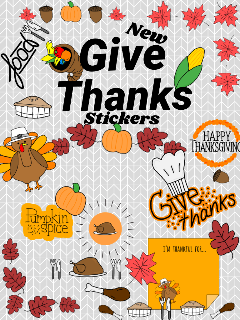 🍁New Give thanks stickers🍁