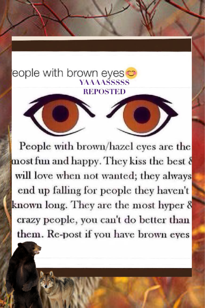 Who else has brown eyes? 
