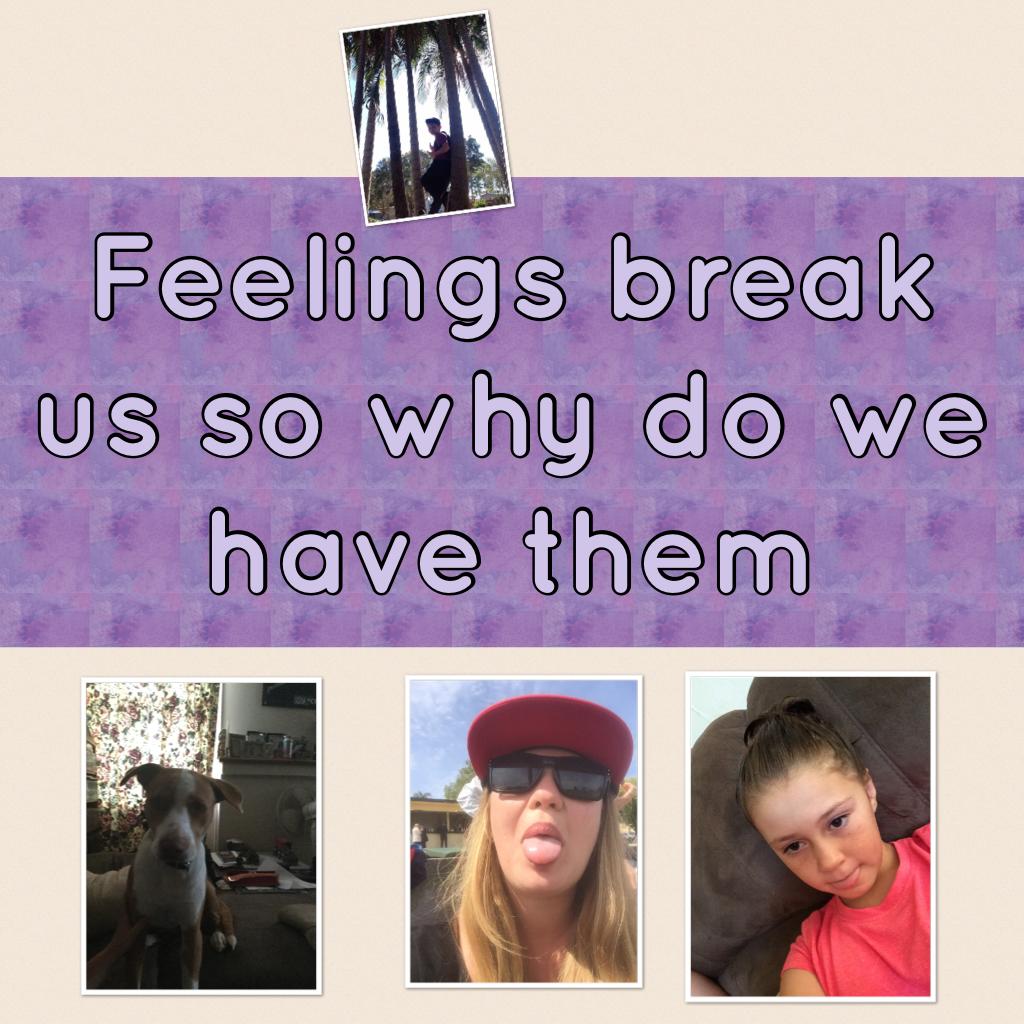 Feelings break us so why do we have them
