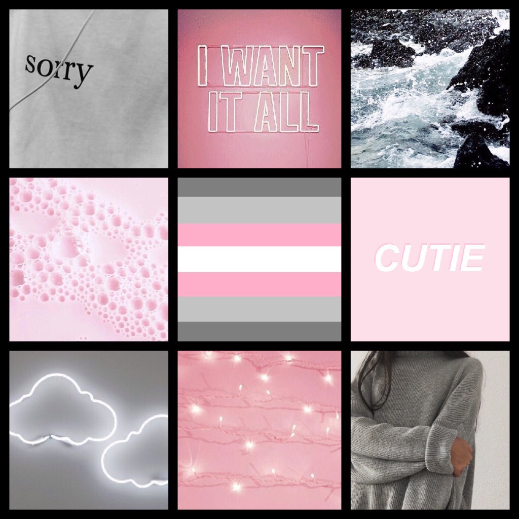 I recently started loving mood boards so I made this demigirl one. I think that's what I am rn??
