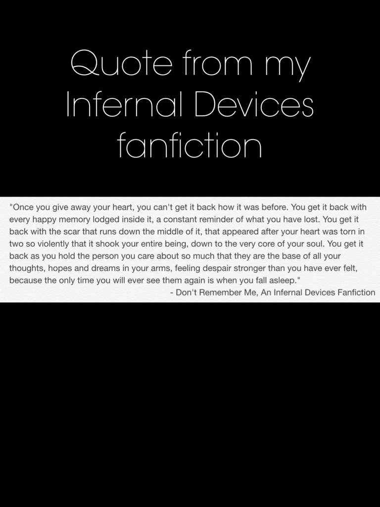 Quote from my Infernal Devices fanfiction 