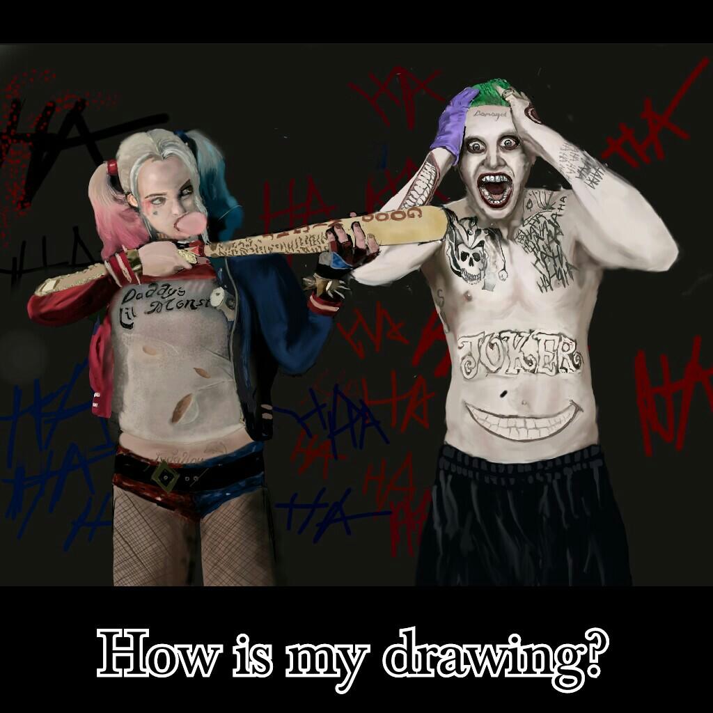 Harley and Joker. How is my drawing? 