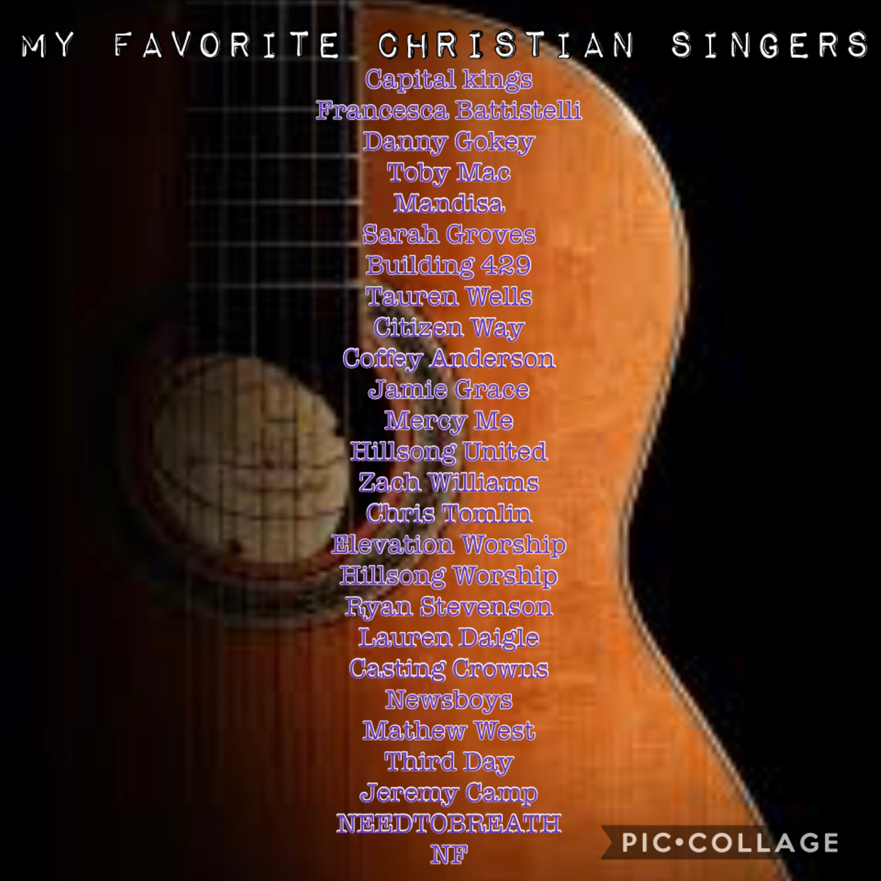 Who is your favorite Christian singer?