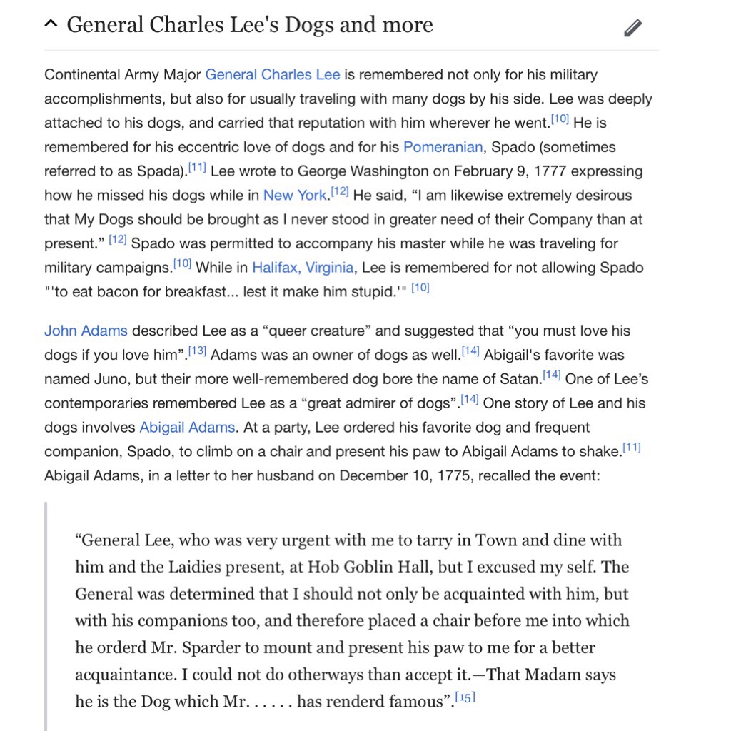 Will someone please tell me why I’m reading the Wikipedia page on Lee and his dogs