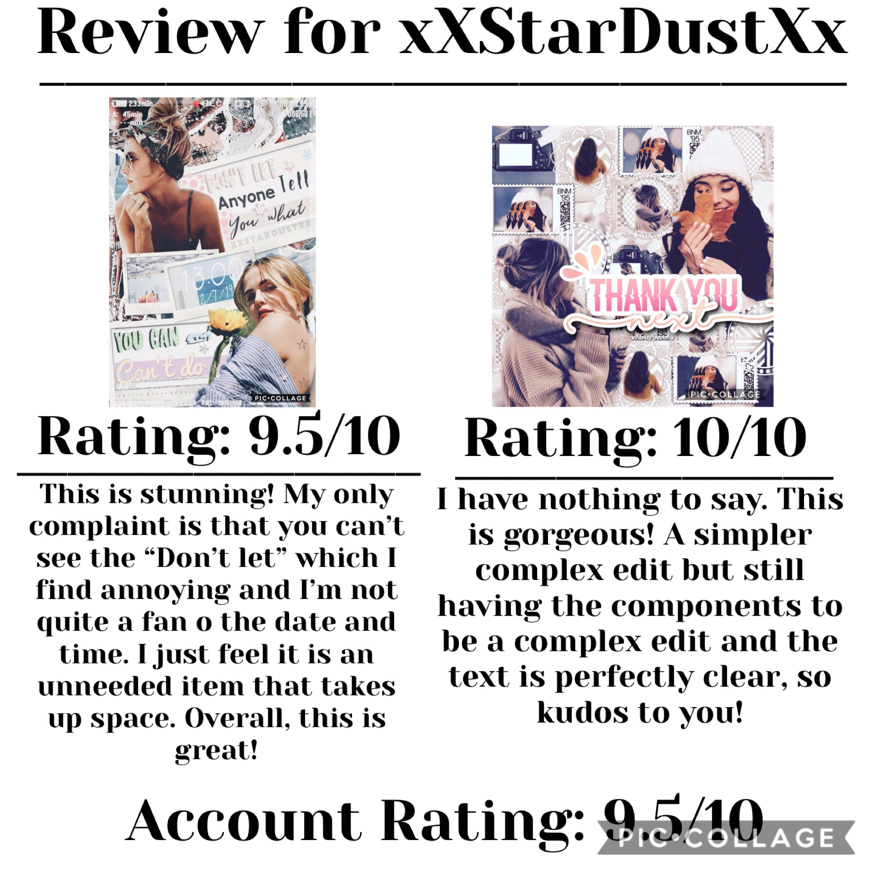 Review for xXStarDustXx 💕👍🏻 Kudos to you girl!!! 👏🏻👏🏻🤩🤩