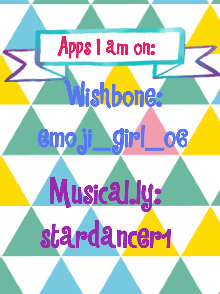 Musical.ly: stardancer1.  CLICK

Wishbone: emoji_girl_06

Please enter my contest!!!
😀😀😀😀😎😎😎😎😎🙏🙏🙏🙏