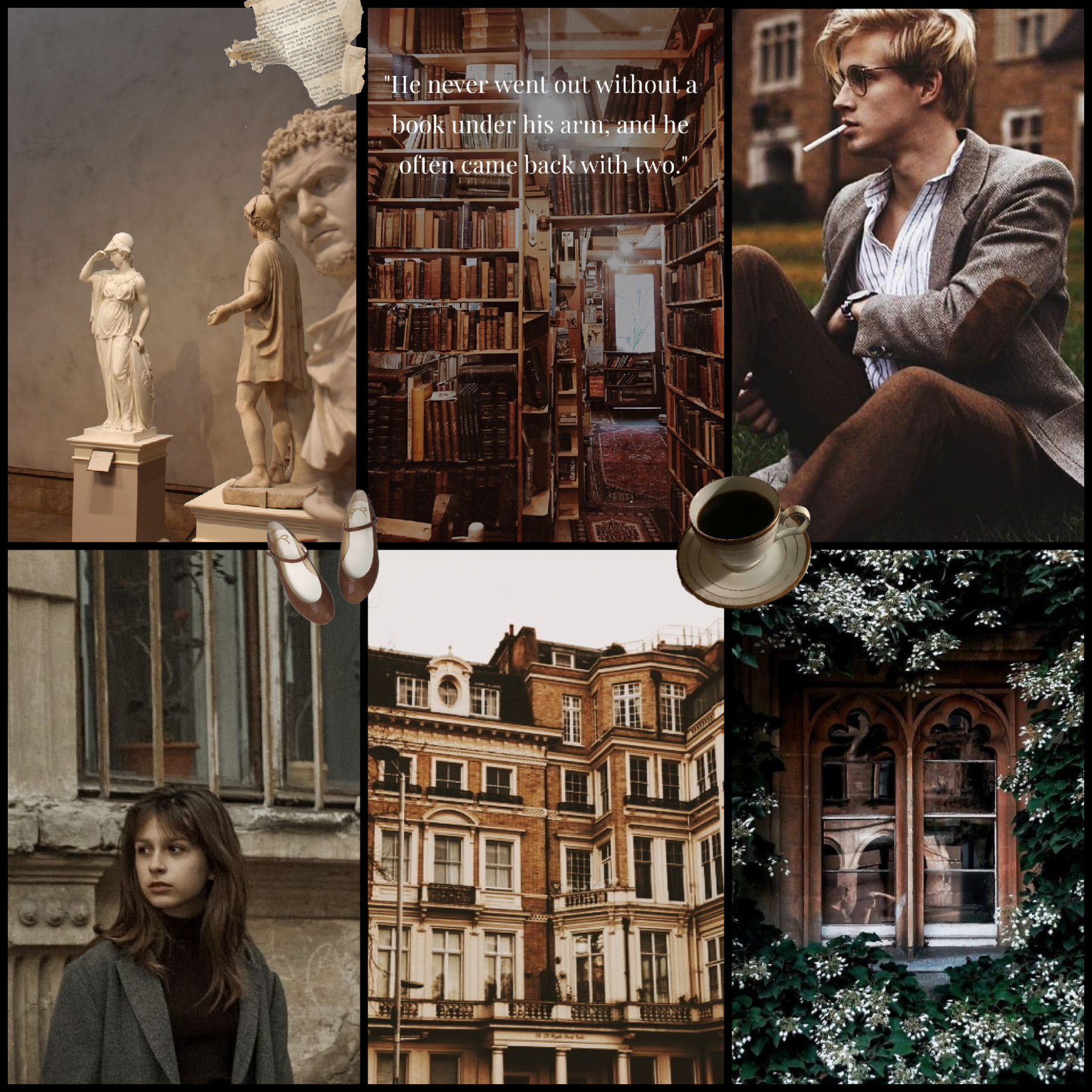 Dark Academia is my fall AESTHETIC. Ps the girl in this collage is preeettyyy. 🥺👉👈