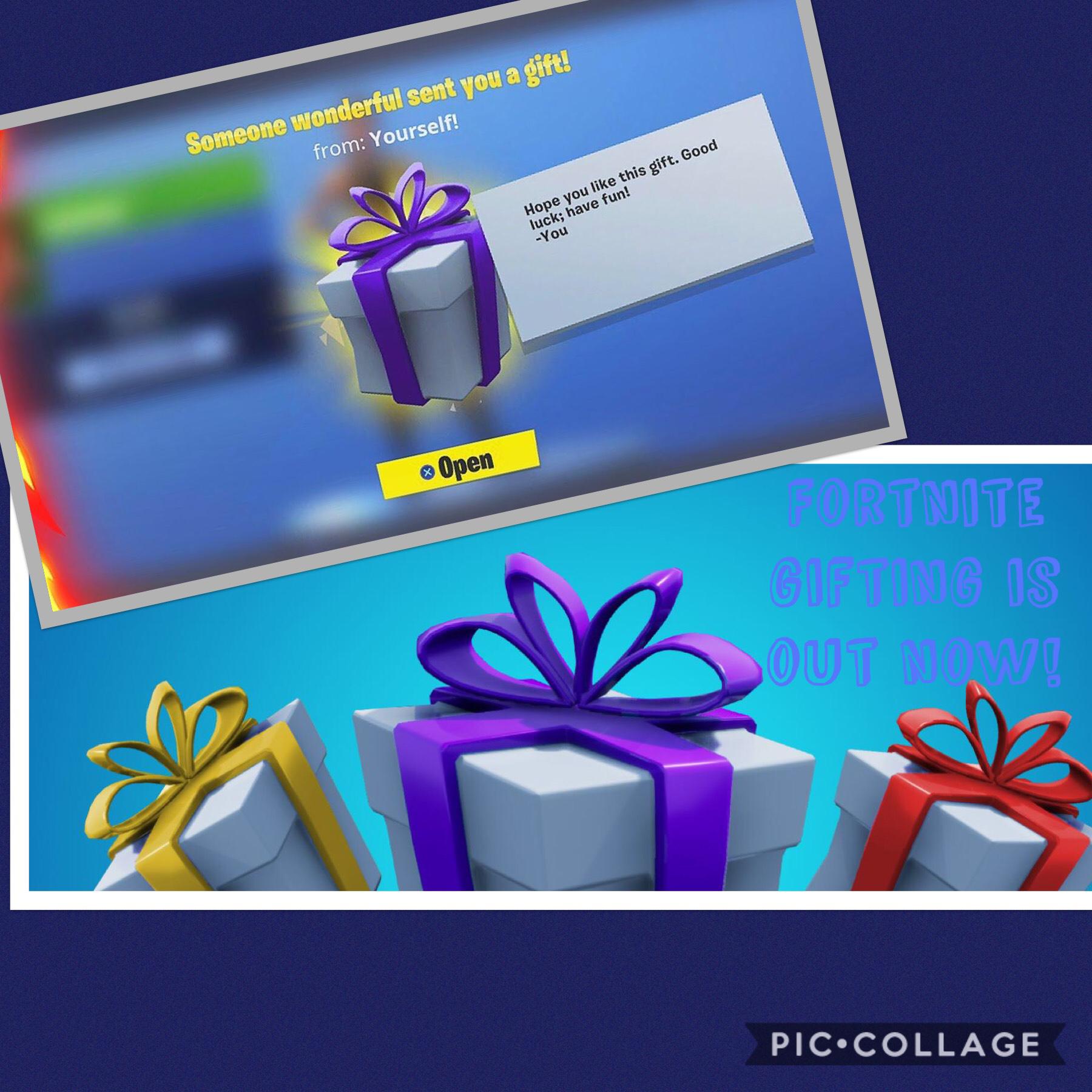 Fortnite gifting is out now! Follow me unknown_clanz on Twitter, Instagram and YouTube also follow d.unknown1 on all platforms!