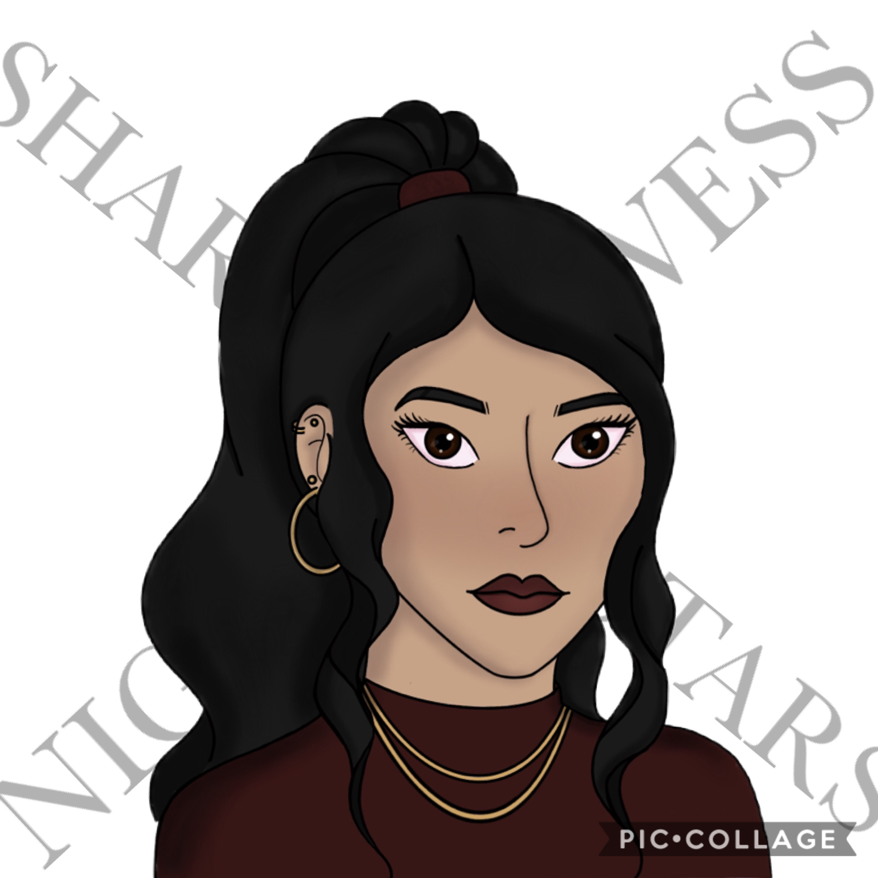 Preview of some art I did for a collage? Or maybe I’ll just post it when I have a better background. Anyways, this is a character for a potential urban fantasy comic and her name is Reyna. More to come when I post on my main :)