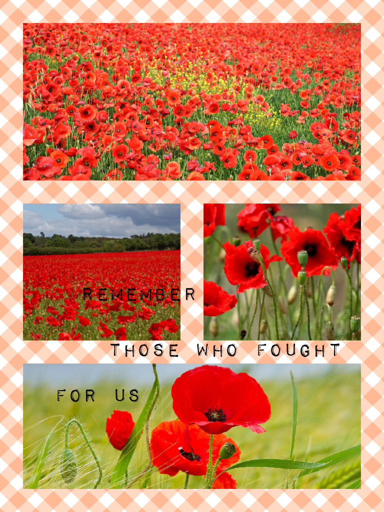 Remembrance Day is coming up! I'm Canadian, so it's a lot of poppies..
