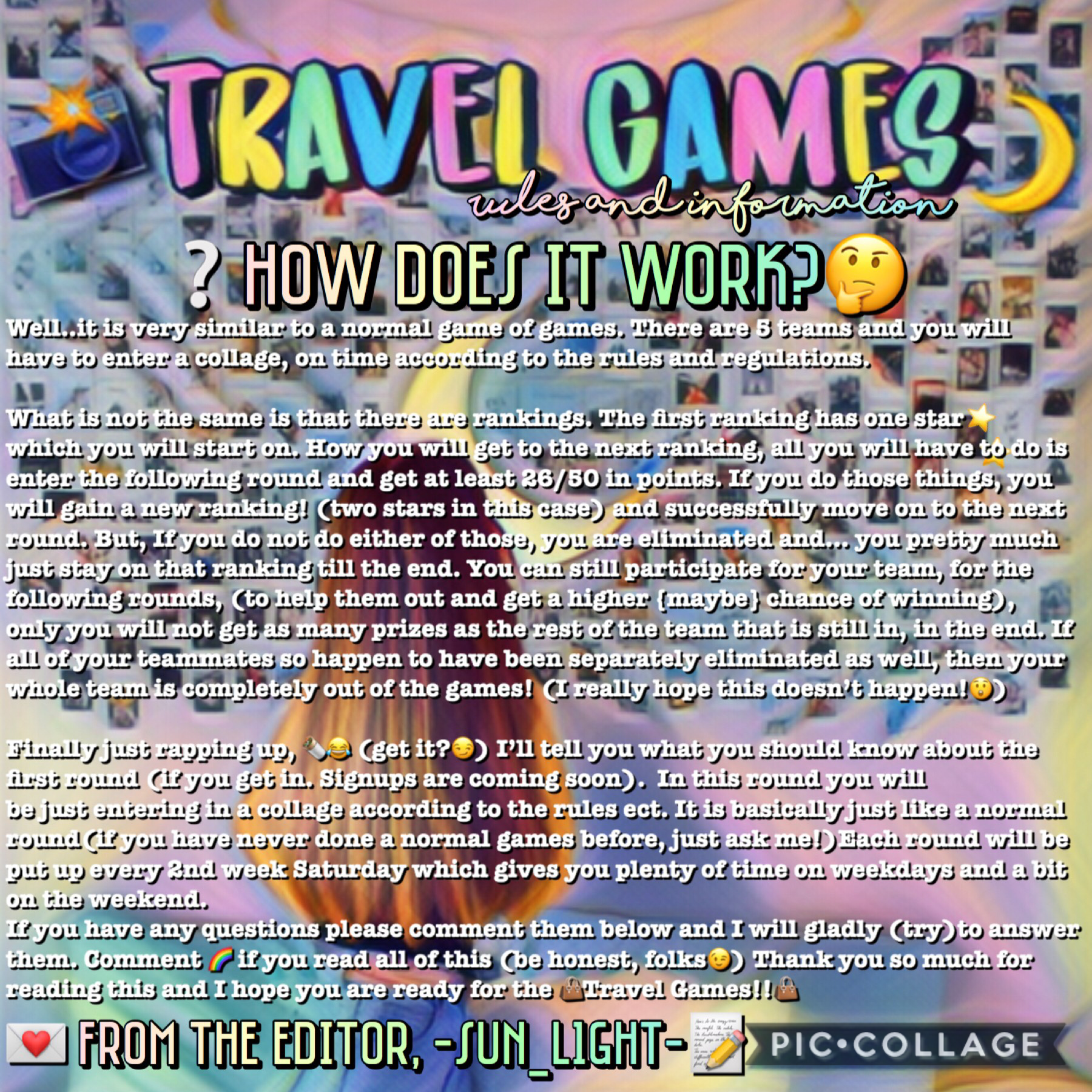 📜The Travel Games rules and information!!📜Pleaseeee read!!
.....Ooo and also comment the rainbow🌈😉
Ya probably can’t see this😂....it’s hidden
8-9-18
